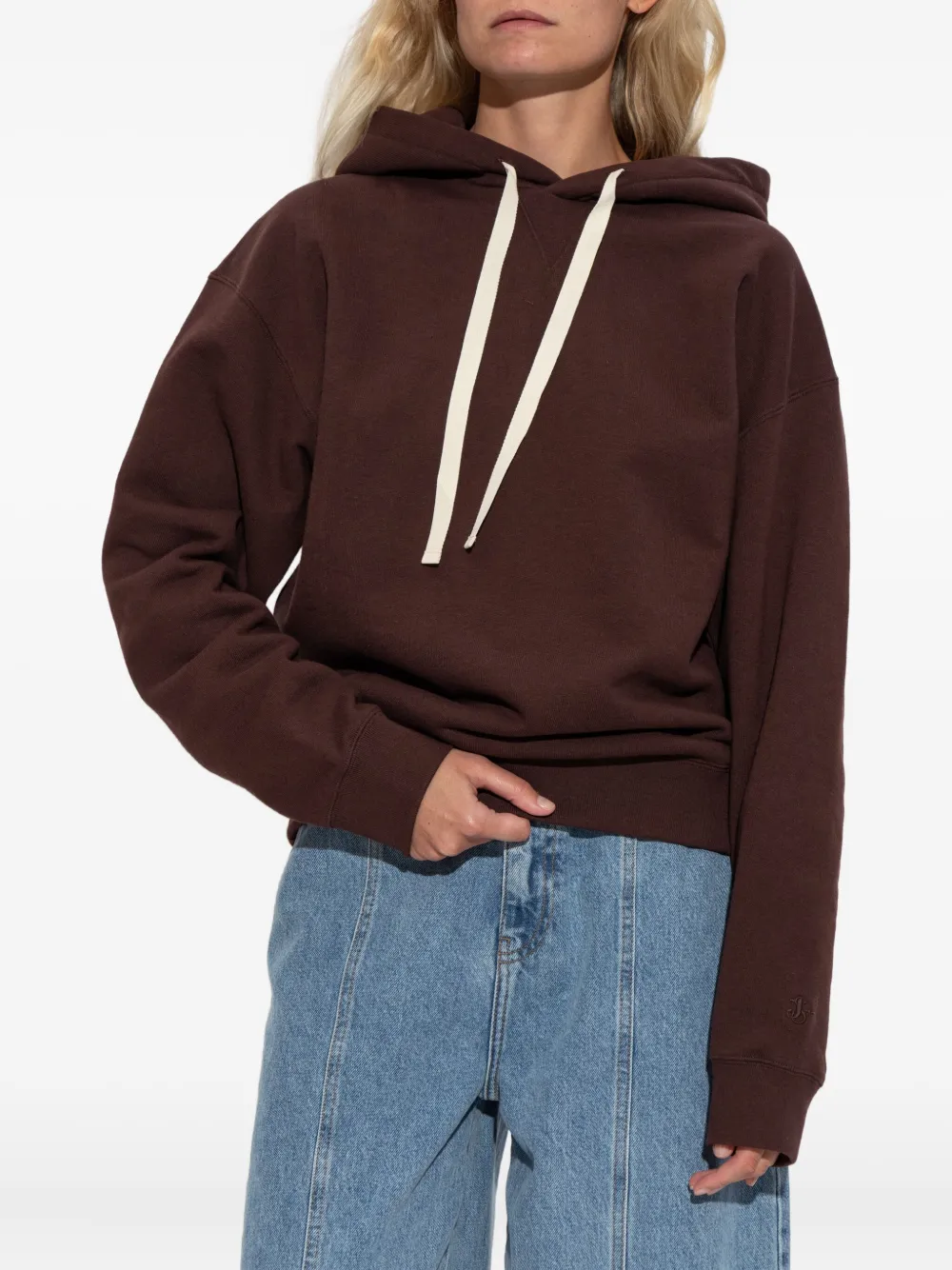 JIL SANDER+ Hoodie met opgestikte zak Rood