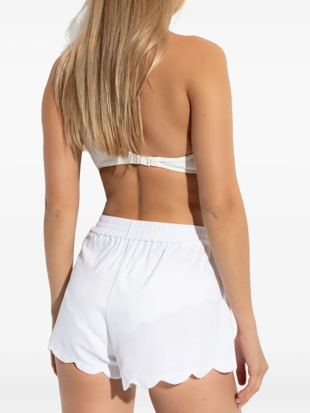 Marysia Bellini shorts met elastische taille en gewelfde afwerking Wit