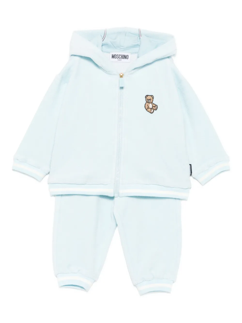 Moschino Kids teddy-embroidered tracksuit - Blu