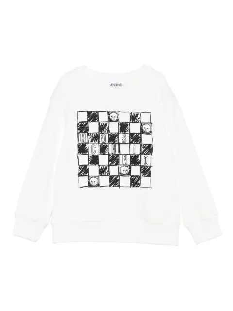Moschino Kids checkerboard-pattern sweatshirt