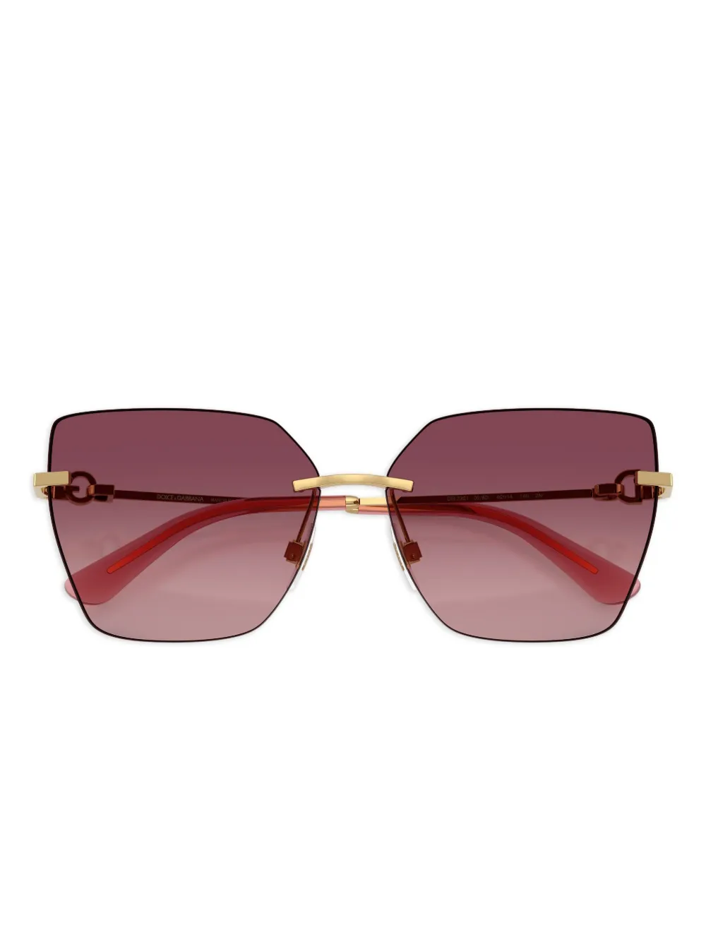 Dolce & Gabbana Eyewear DG2321 zonnebril met cat-eye montuur Paars