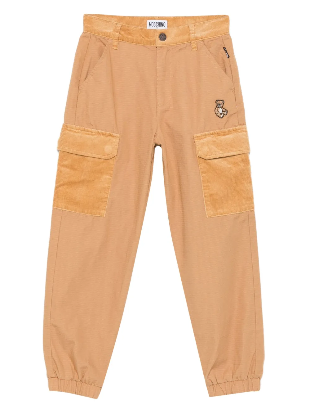 Moschino Kids corduroy-pocket cargo trousers | Brown | Image 1