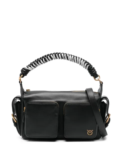 PINKO braided-handle pocket tote bag