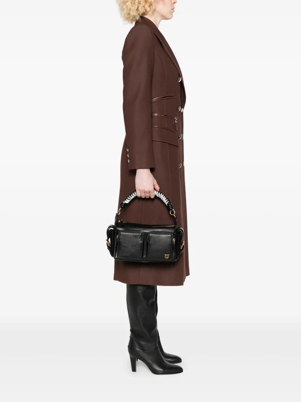 PINKO braided-handle pocket tote bag | Image 2