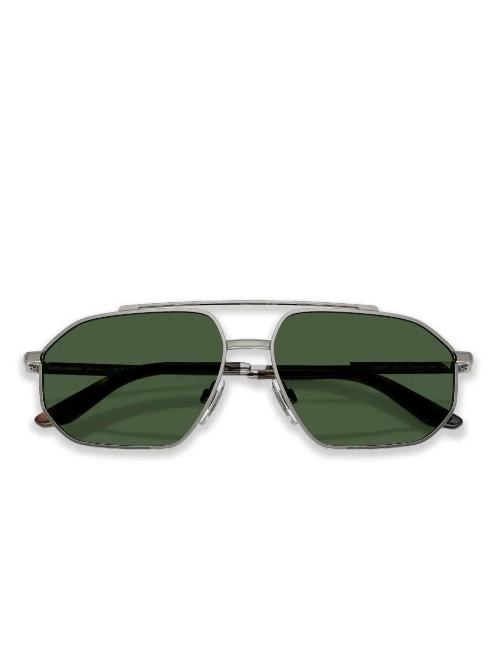 Dolce & Gabbana Eyewear Zonnebril met dubbele neusbrug Zilver