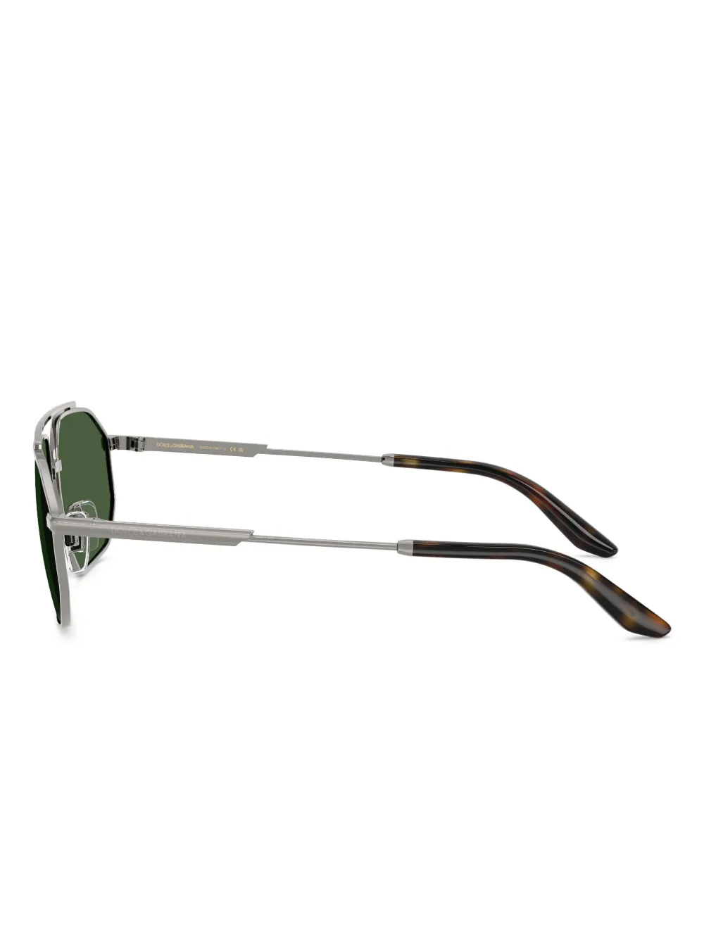 Dolce & Gabbana Eyewear Zonnebril met dubbele neusbrug Zilver