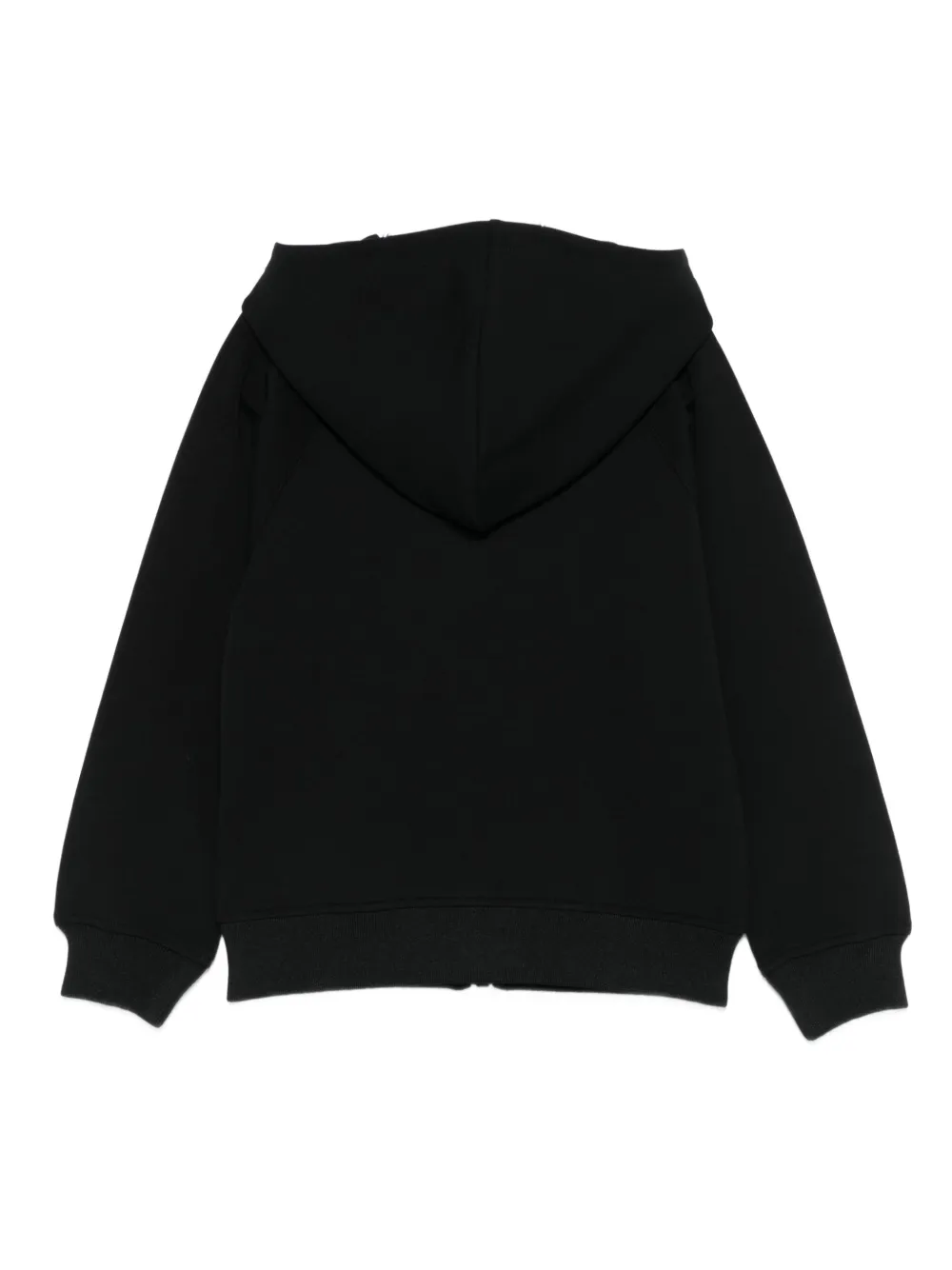 Moschino Kids Hoodie met teddybeer-logo en rits Zwart