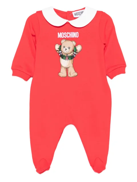 Moschino Kids teddy-print Peter Pan-collar pajama
