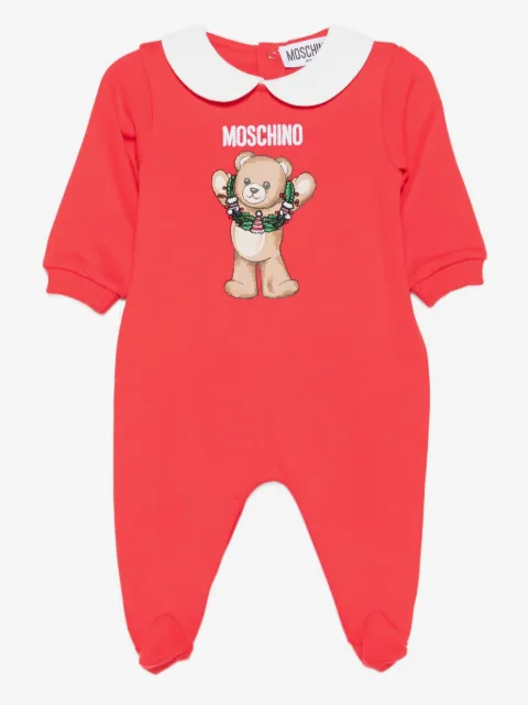 Moschino Kids teddy-print Peter Pan-collar pajama