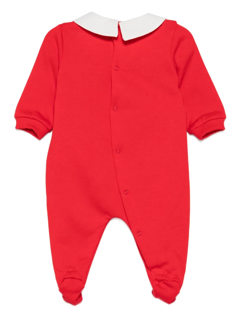Moschino Kids teddy-print Peter Pan-collar pajama - Rood