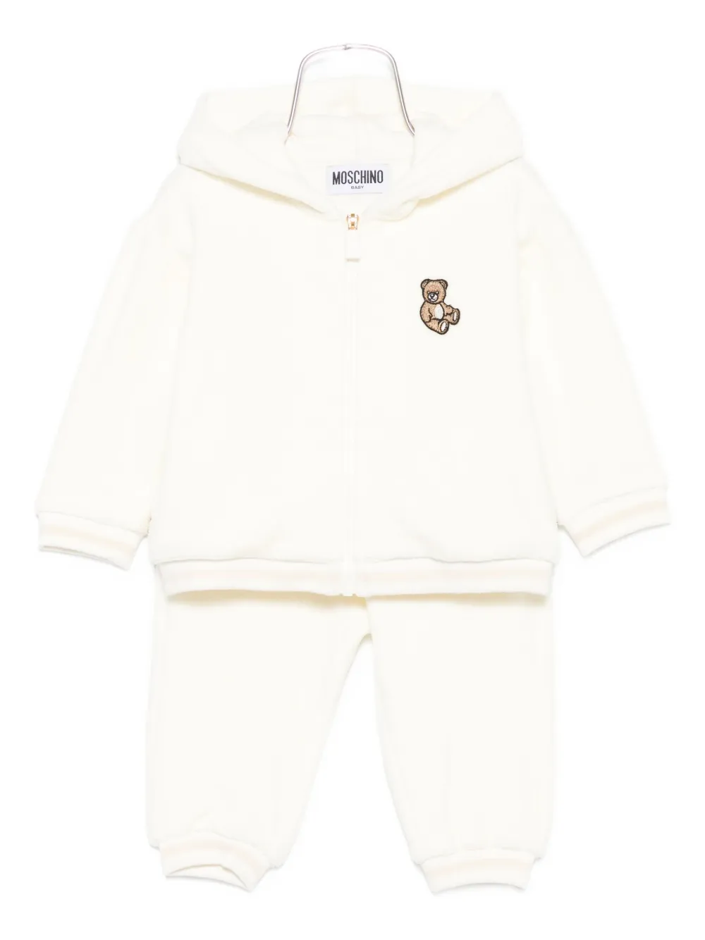 Moschino Kids teddy-embroidered tracksuit - Toni neutri