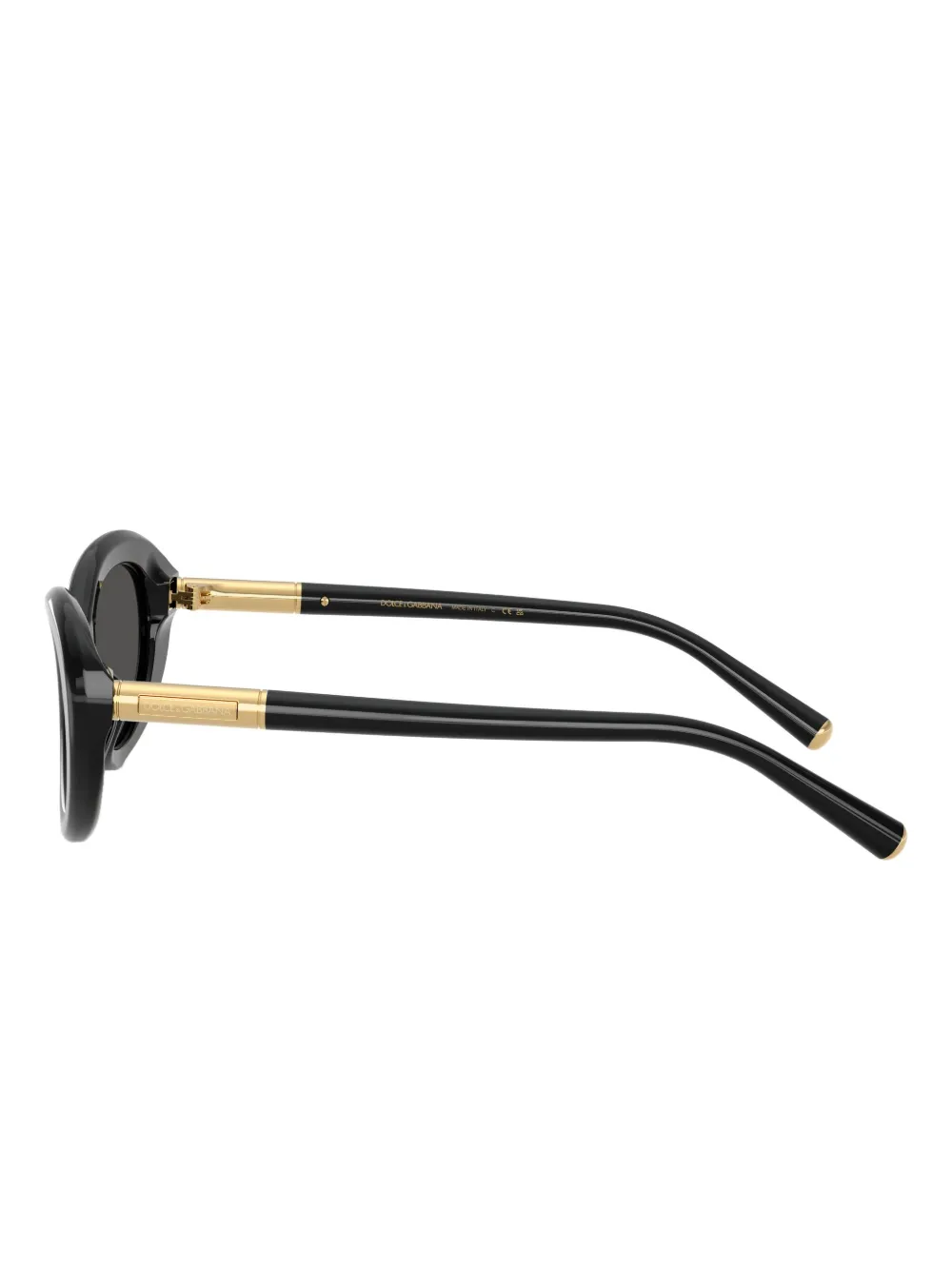 Dolce & Gabbana Eyewear Zonnebril met ovalen montuur Zwart