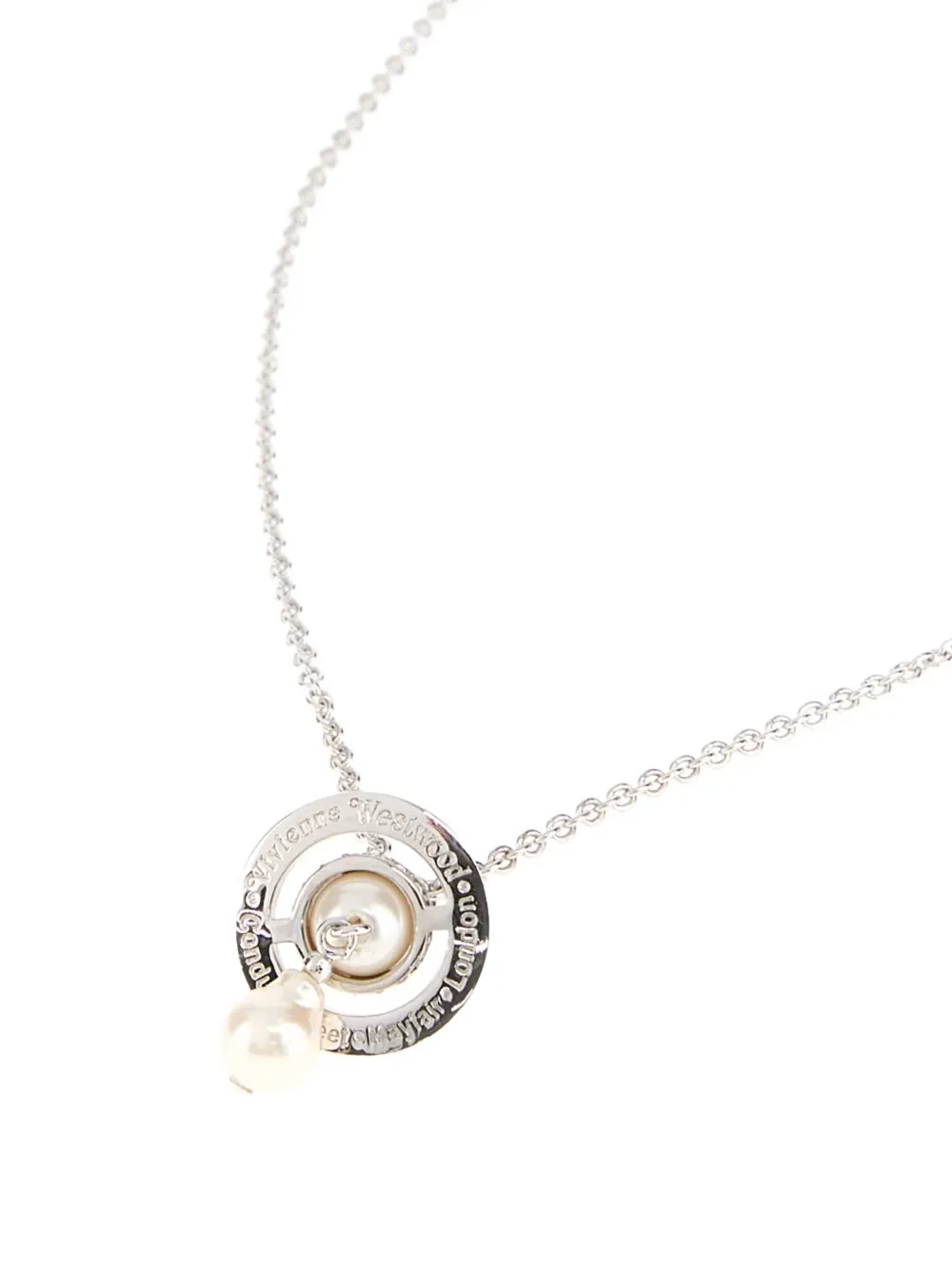 Vivienne Westwood Pearl Circle Necklace In Metallic