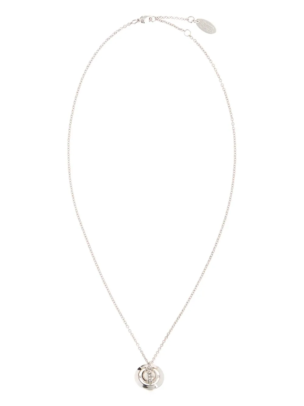 Vivienne Westwood Pearl Circle Necklace In Metallic