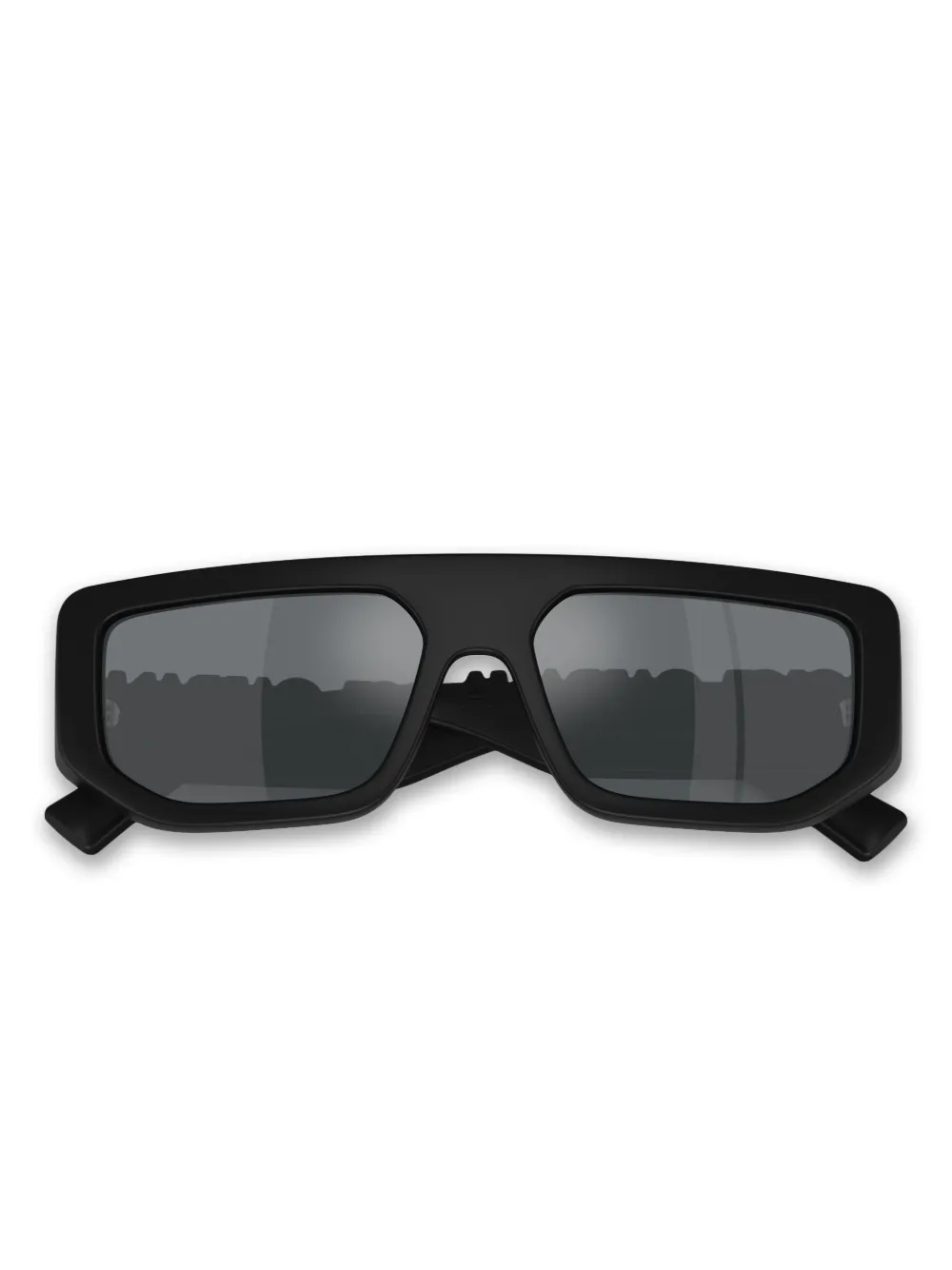 Dolce & Gabbana Eyewear DG6203 zonnebril met rechthoekig montuur en reliëf Zwart