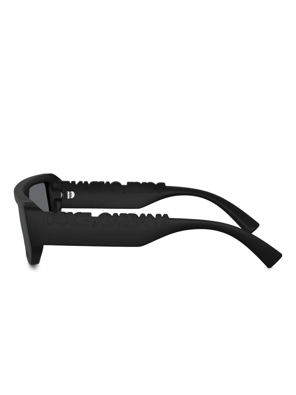 Dolce & Gabbana Eyewear DG6203 zonnebril met rechthoekig montuur en reliëf Zwart