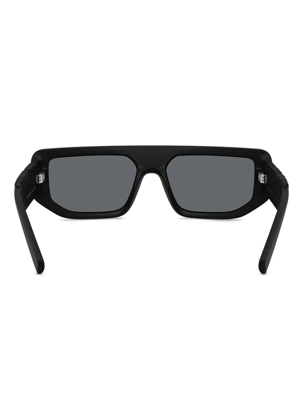 Dolce & Gabbana Eyewear DG6203 zonnebril met rechthoekig montuur en reliëf Zwart