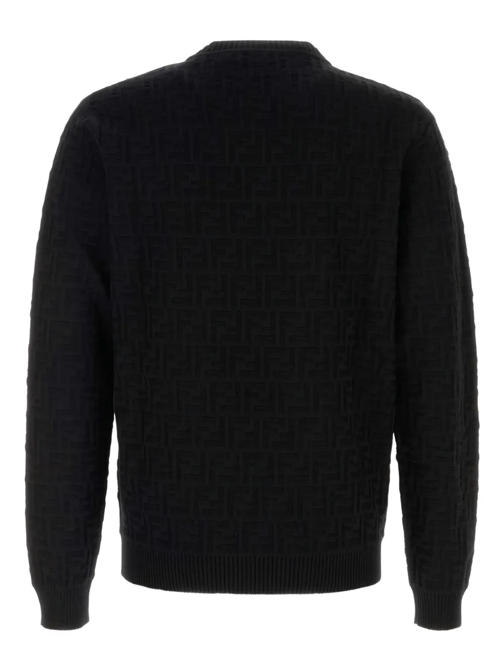FENDI FF-pattern cotton sweater - Zwart