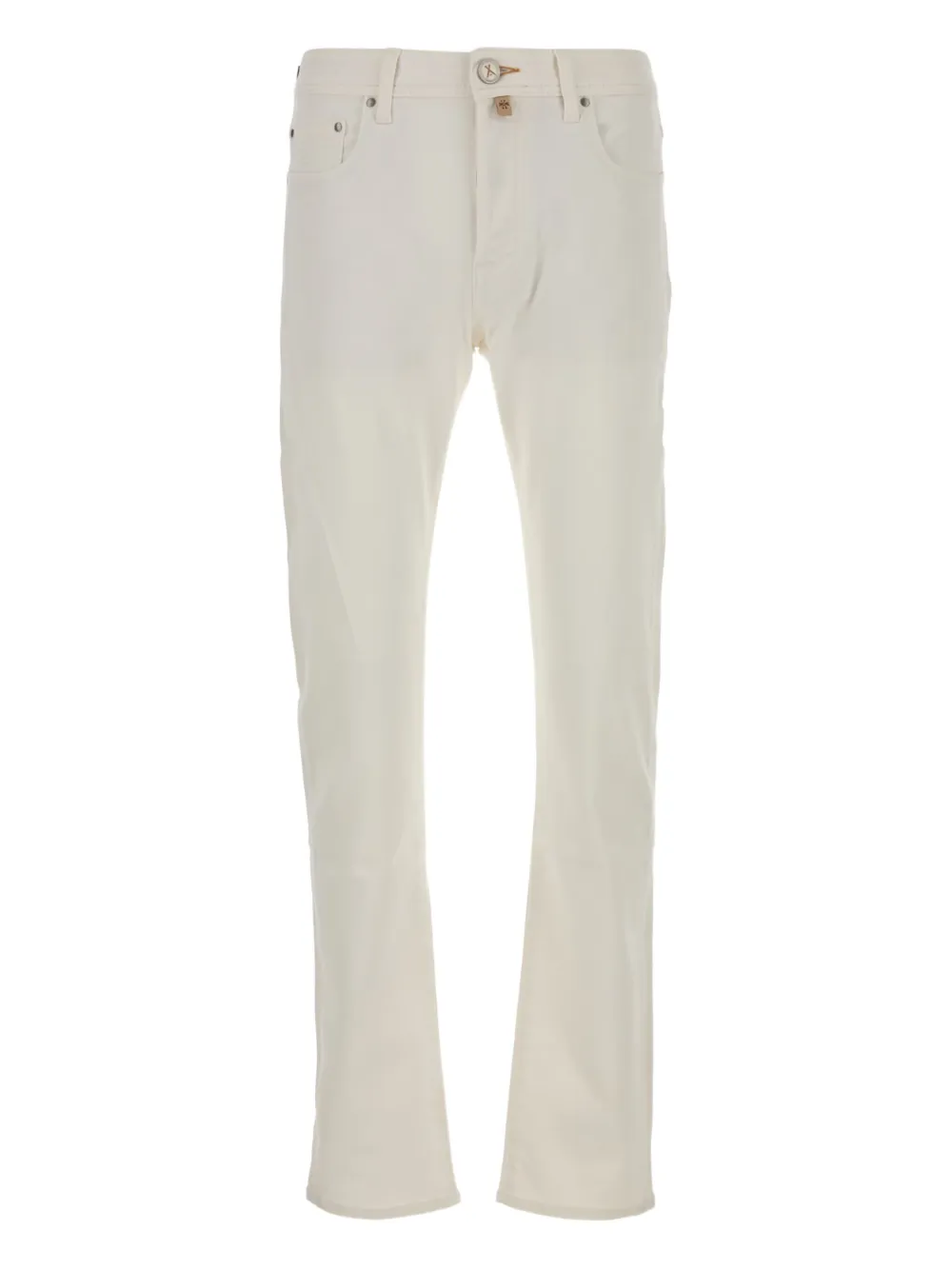 Jacob Cohën logo-patch jeans - ホワイト Jacob Cohën logo-patch jeans - ホワイト