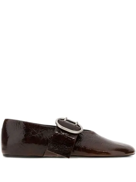 Jil Sander buckle-detail leather ballerina flats