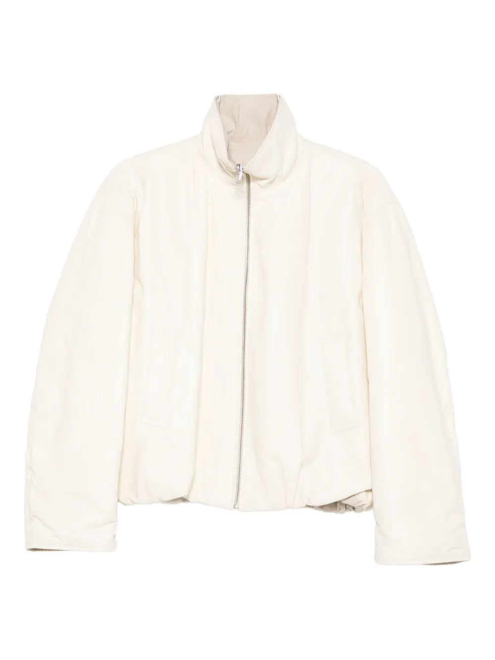 Arma Zip-front Quilted Jacket In White