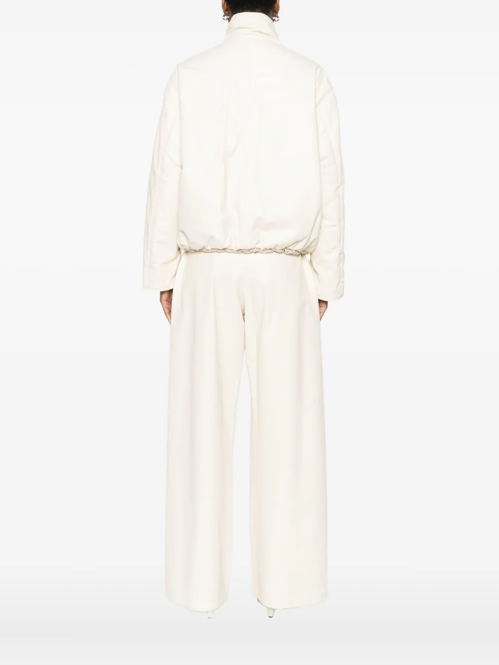 Arma Zip-front Quilted Jacket In White