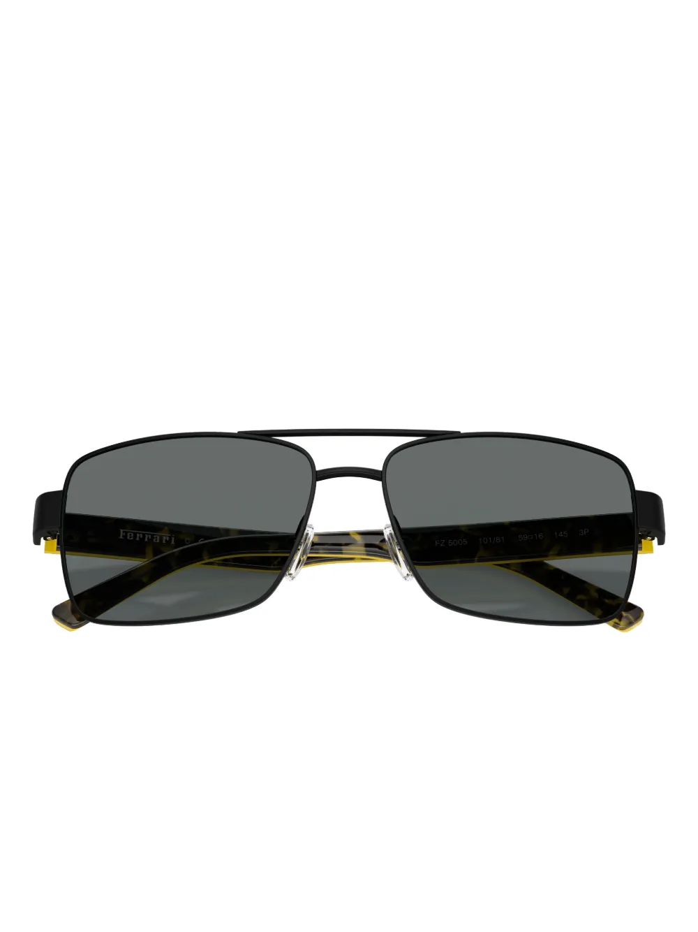 Scuderia Ferrari Rectangle-frame Sunglasses In Black
