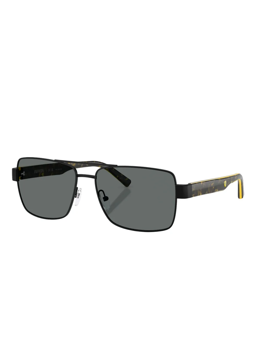 Scuderia Ferrari Rectangle-frame Sunglasses In Black