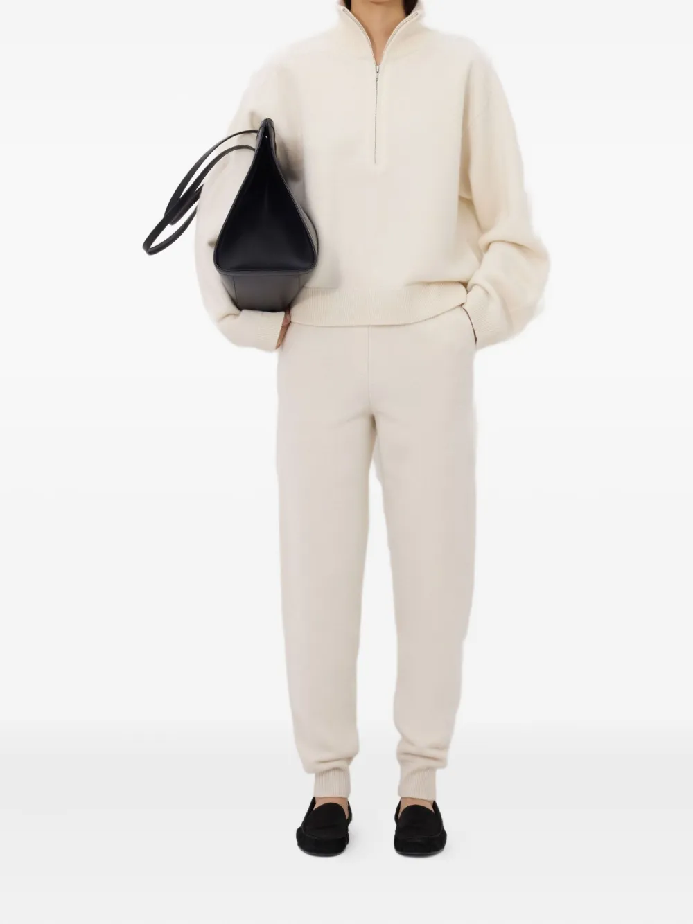 LouLou de Saison DRIES zip-front sweater Beige