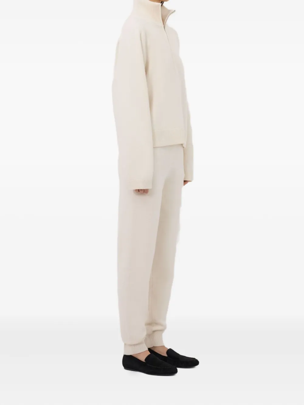 LouLou de Saison DRIES zip-front sweater Beige