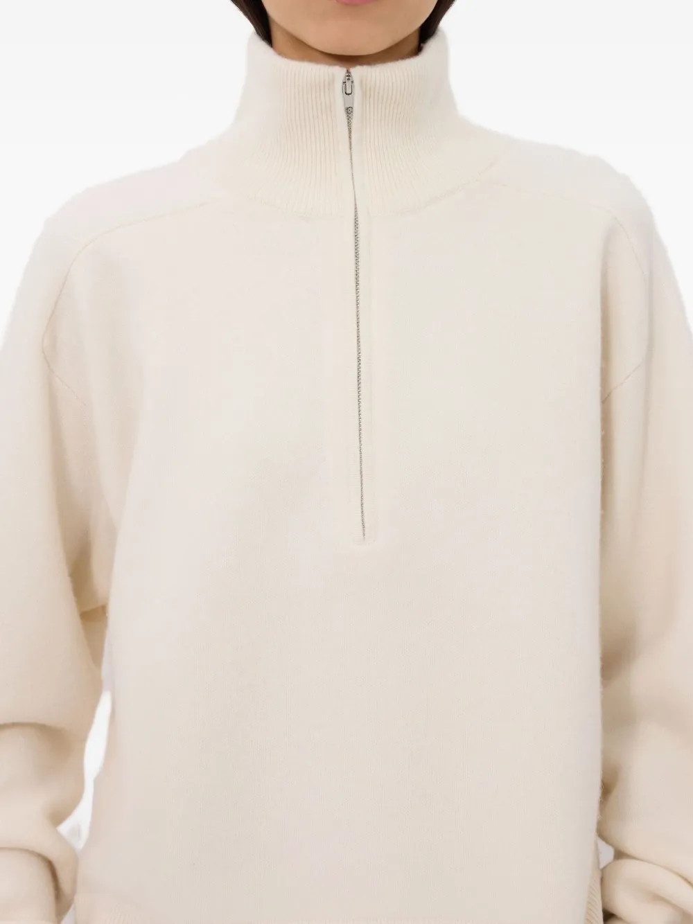 LouLou de Saison DRIES zip-front sweater Beige