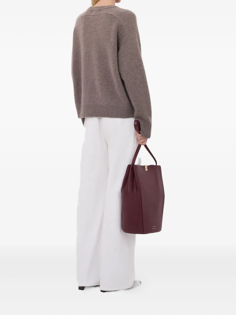 LouLou de Saison ribbed crew-neck cardigan Beige