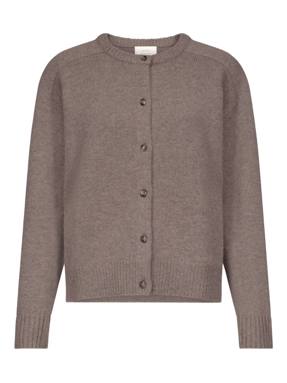 LouLou de Saison ribbed crew-neck cardigan - ニュートラル LouLou de Saison ribbed crew-neck cardigan - ニュートラル
