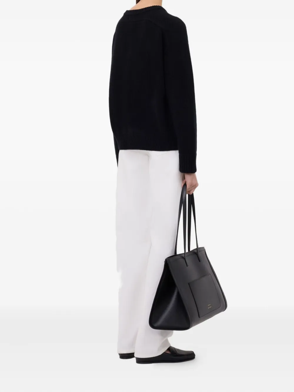 LouLou de Saison Aidar Lds geribbeld vest met ronde hals Zwart