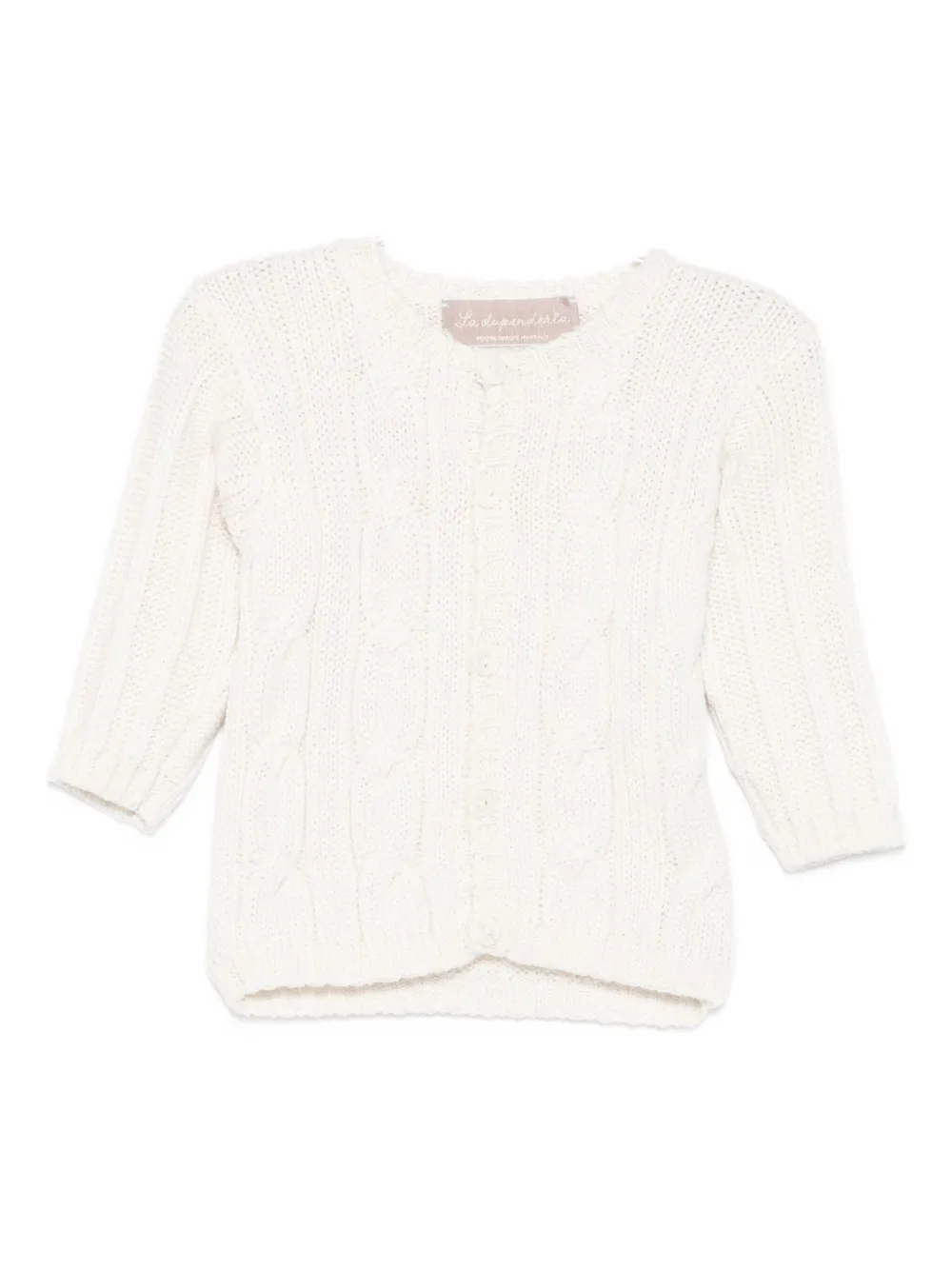 La Stupenderia cable-knit button cardigan | Neutrals | Image 1
