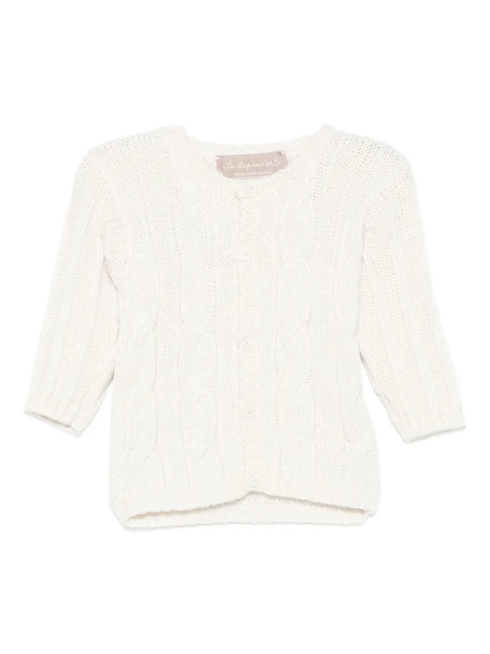 La Stupenderia cable-knit button cardigan | Neutrals | Image 1