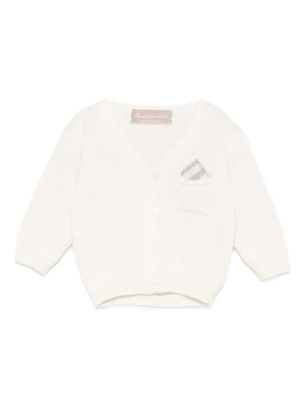 La Stupenderia checked-pocket cardigan | Neutrals | Image 1