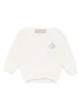 La Stupenderia checked-pocket cardigan - Neutrals