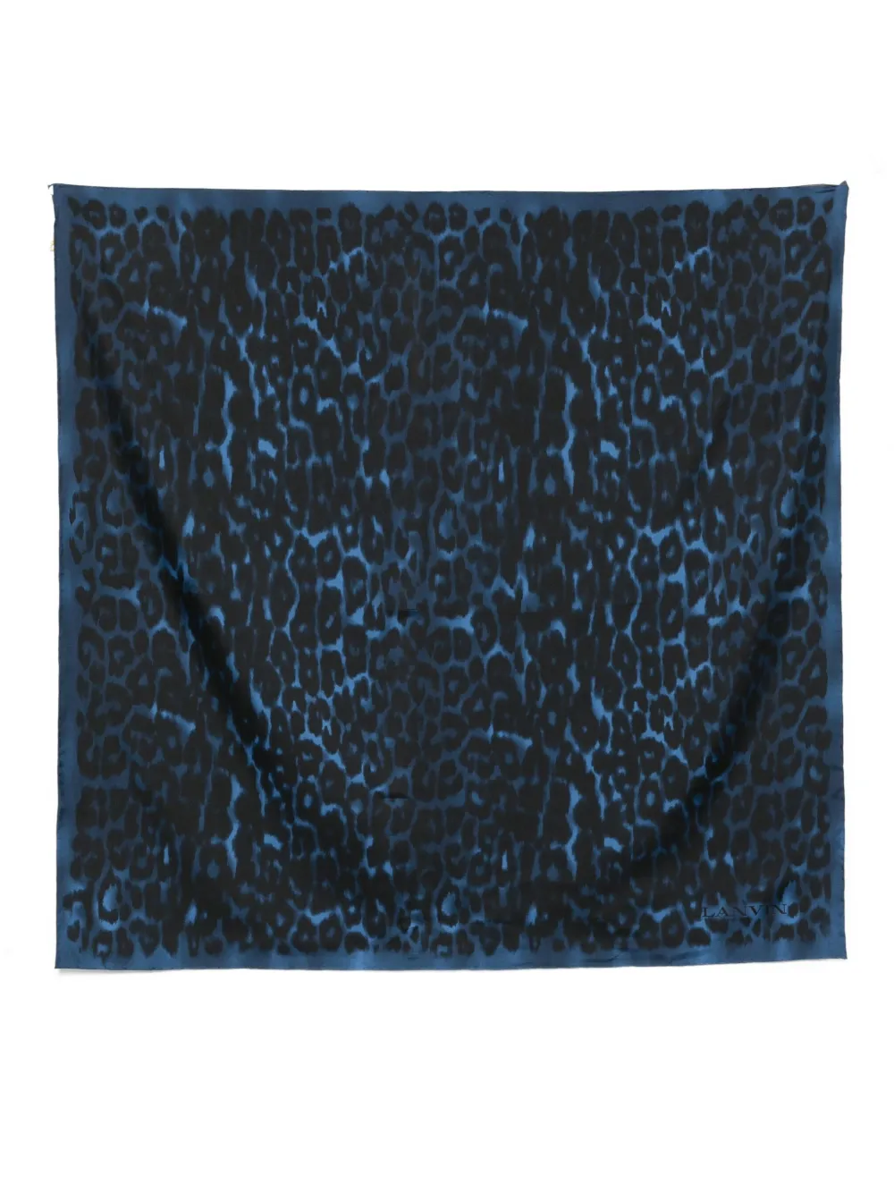 Lanvin leopard-print silk scarf | Blue | Image 1