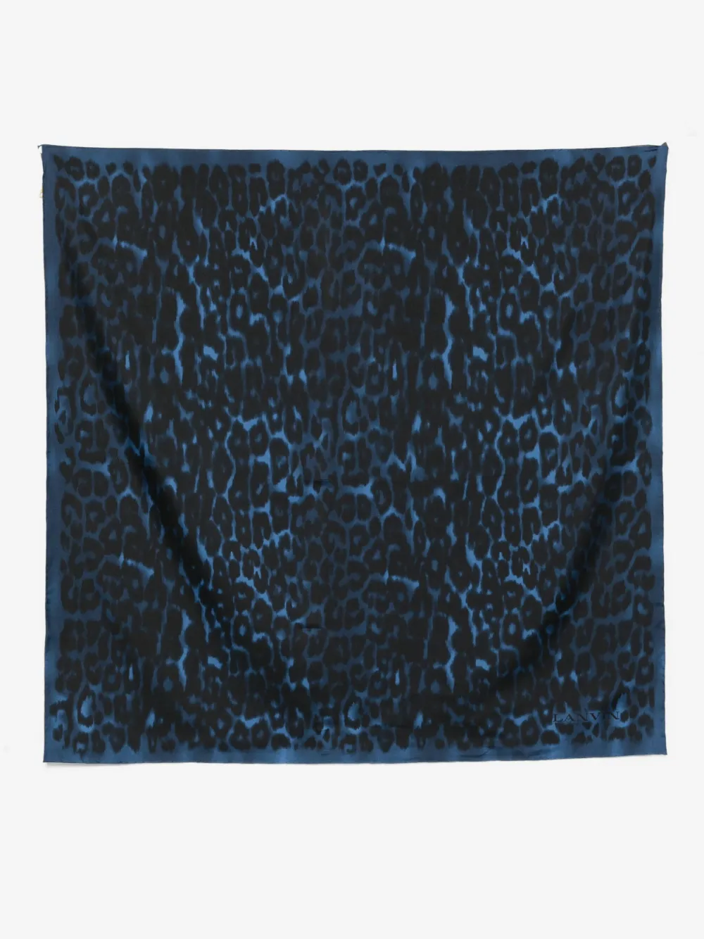 leopard-print silk scarf