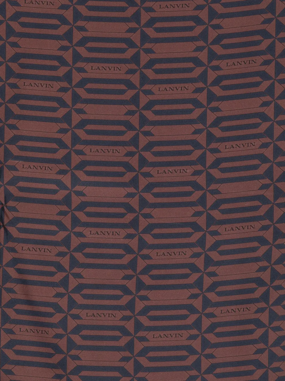 Lanvin geometric-pattern silk scarf - Bruin