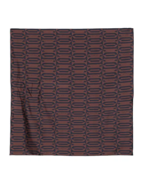Lanvin geometric-pattern silk scarf