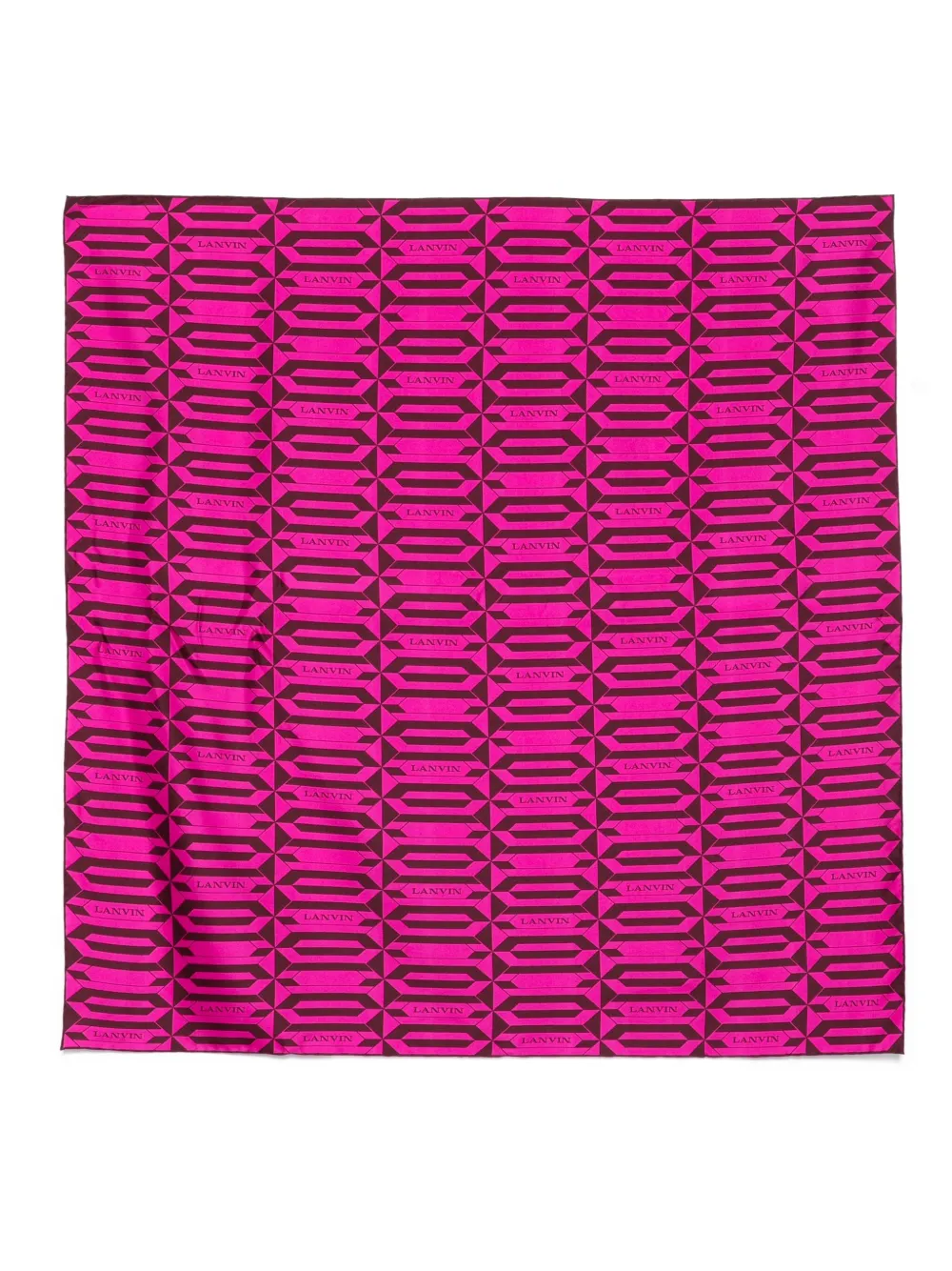 Lanvin geometric-pattern silk scarf | Pink | Image 1