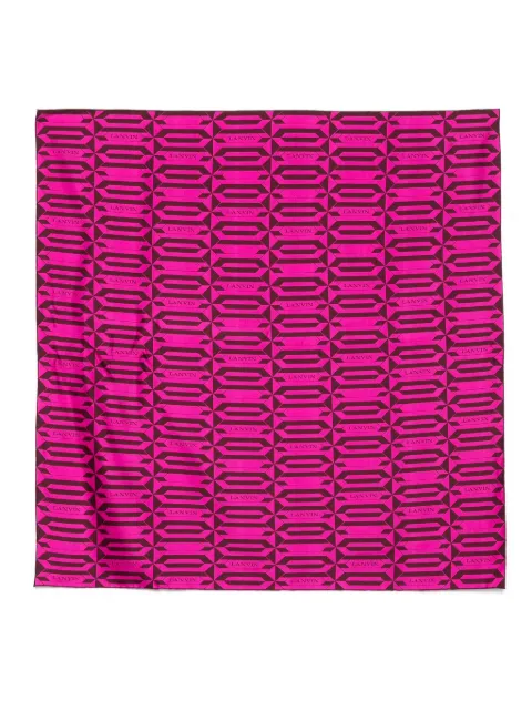 Lanvin geometric-pattern silk scarf