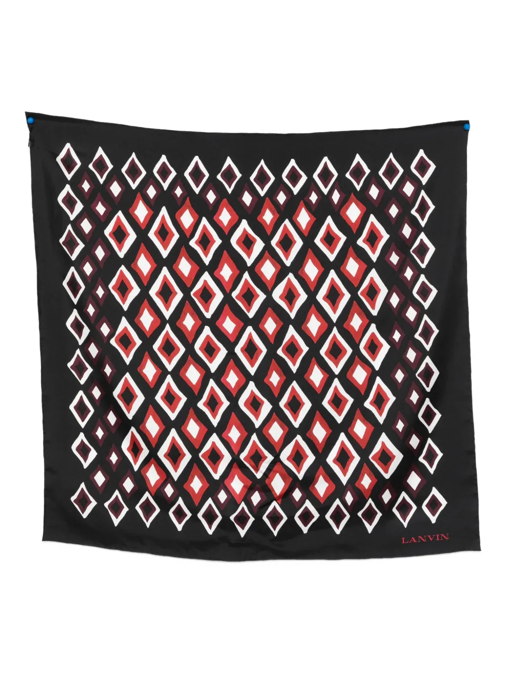 Lanvin Geometric Square Scarf Diamond Motif In Multi