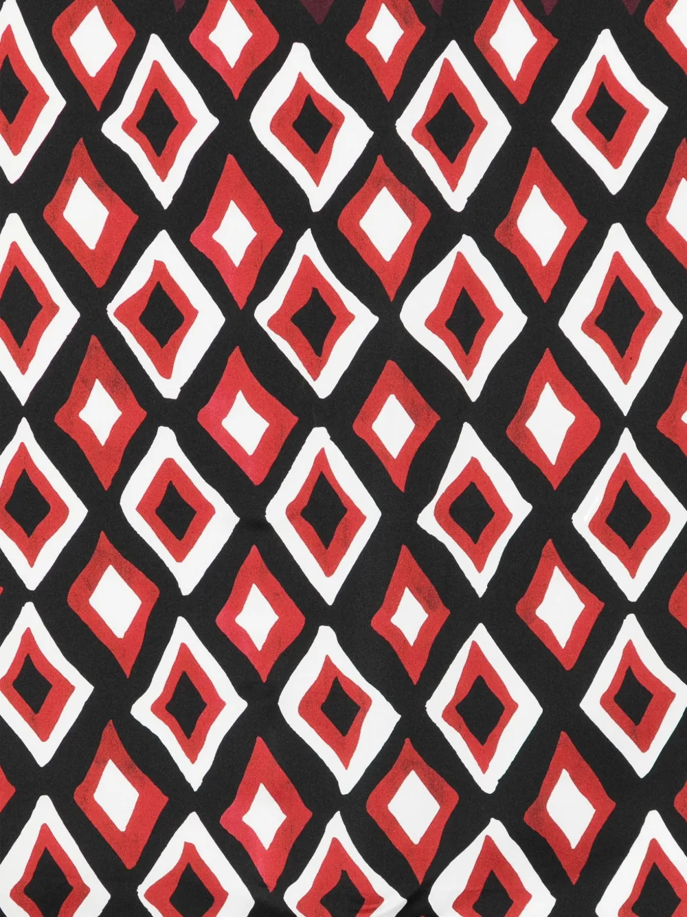 Lanvin diamond-pattern silk scarf - Zwart