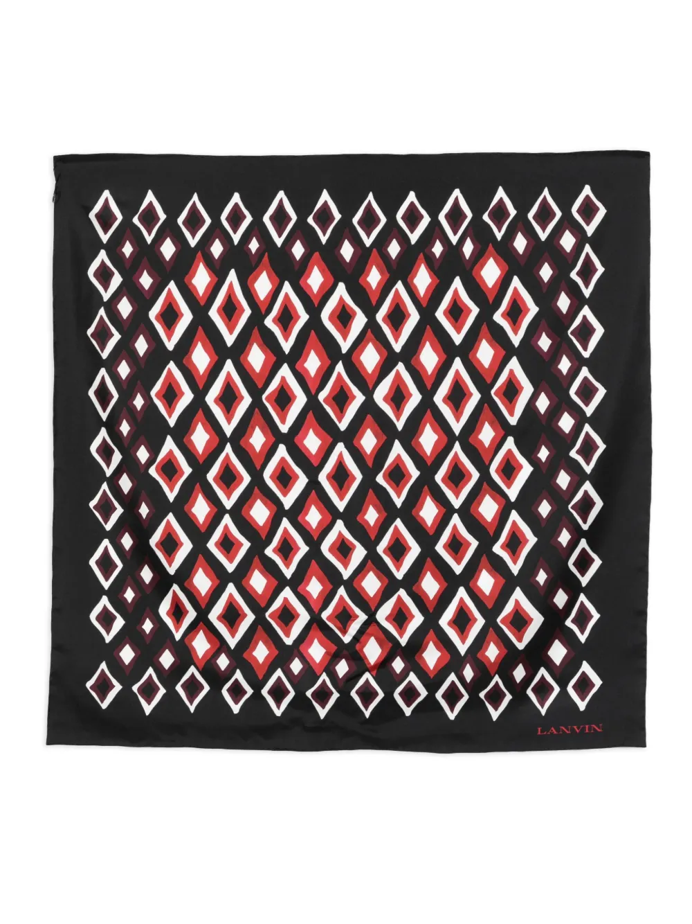 Lanvin écharpe à motif de losanges | noir | Image 1