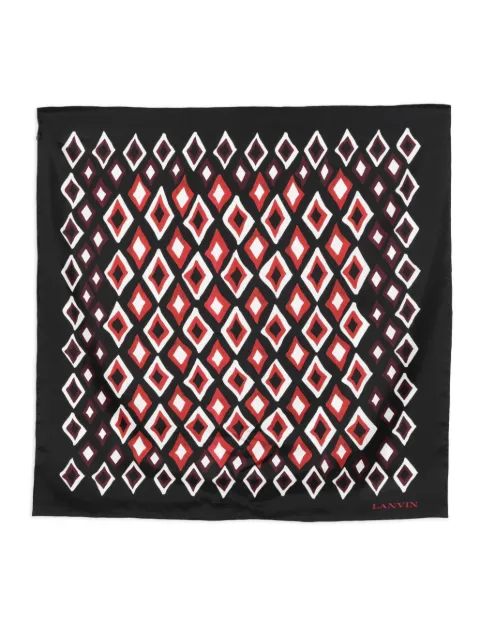 Lanvin diamond-pattern silk scarf