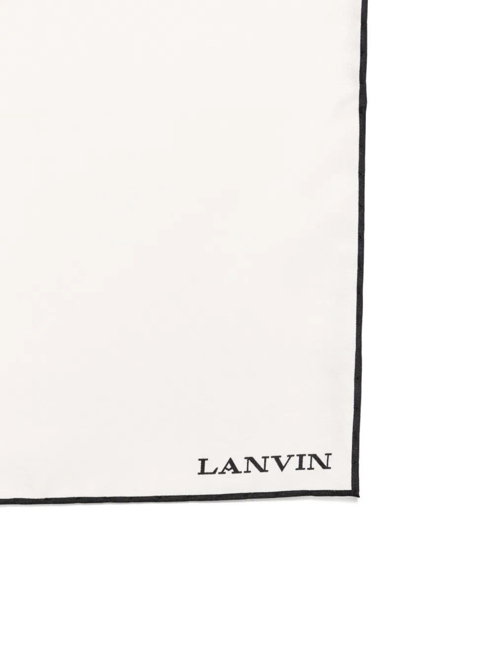 Lanvin logo silk scarf - Beige