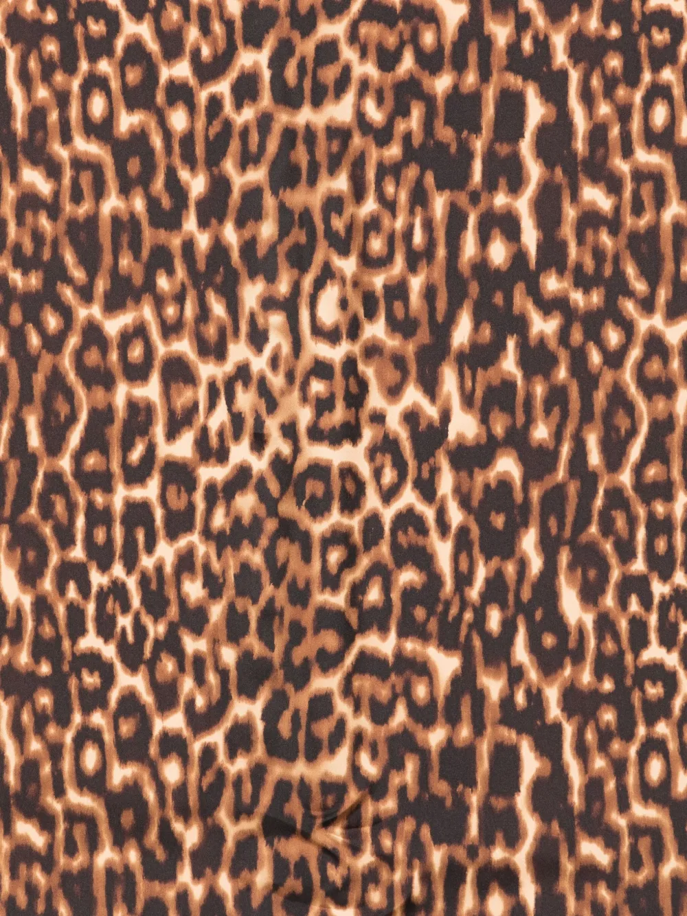 Lanvin Lightweight Rectangular Leopard Print Scarf In Brown